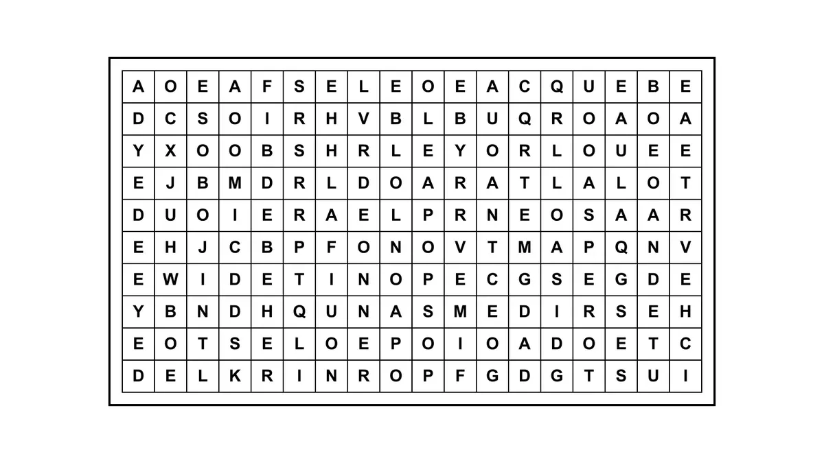 Encontrá la frase escondida en una sopa de letras con letras distribuidas en una matriz