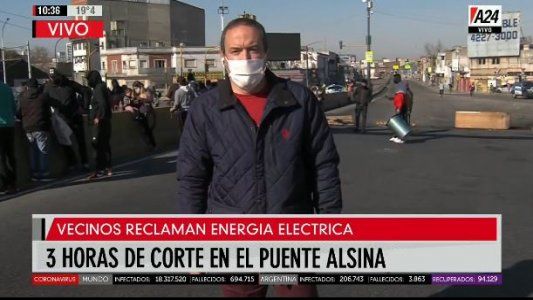 Puente Alsina estuvo cortado por un reclamo de vecinos sin luz ni agua
