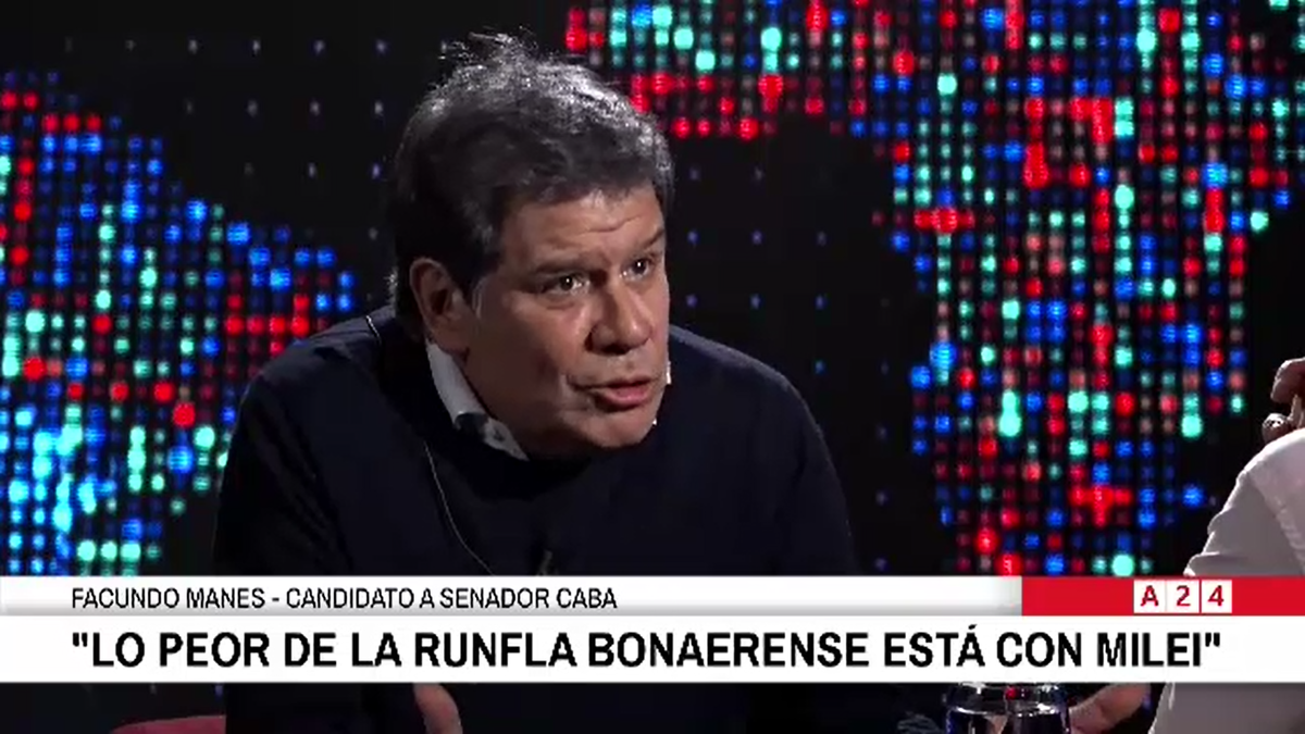 Manes participó del programa Entrevista de Luis Novaresio. (Foto: A24).
