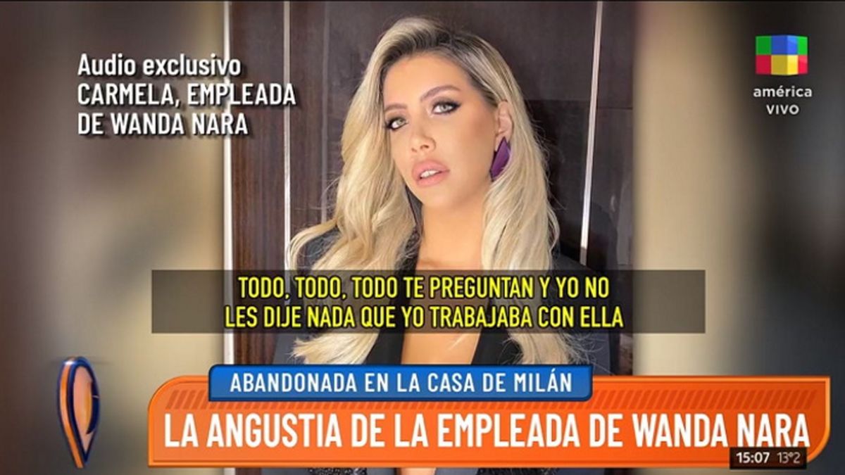 Carmela sería la empleada que Wanda Nara habría dejado olvidada en su casa de campo de Milán, sin sueldo y ni papeles para regresar a Argentina. 
