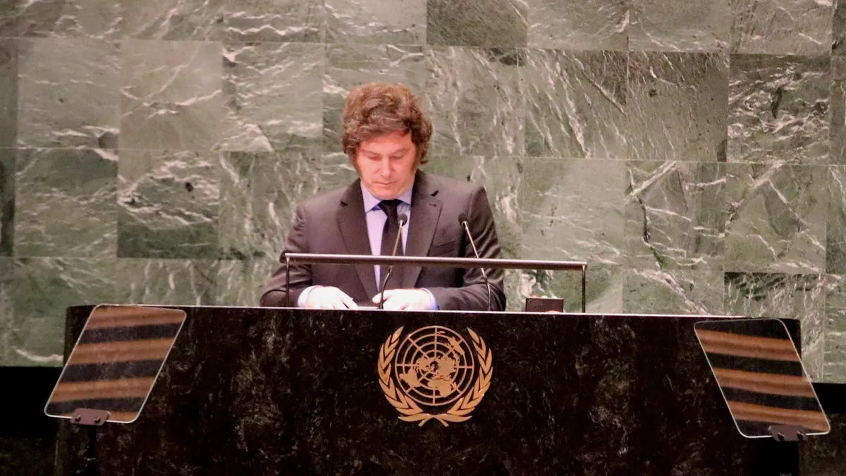 El presidente Javier Milei habló en la ONU. (Foto: presidencia)