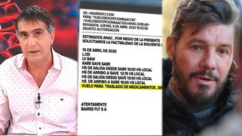 Laje explicó y mostró documentos que confirman que Tinelli sí pidió una valija con medicamentos