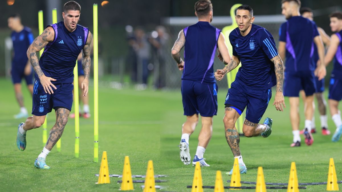 Rodrigo De Paul y Ángel Di María serían titulares frente a Países Bajos (Foto: @Argentina).