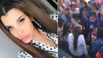 Charlotte Caniggia visitó a los chicos del merendero Panza caliente de Córdoba