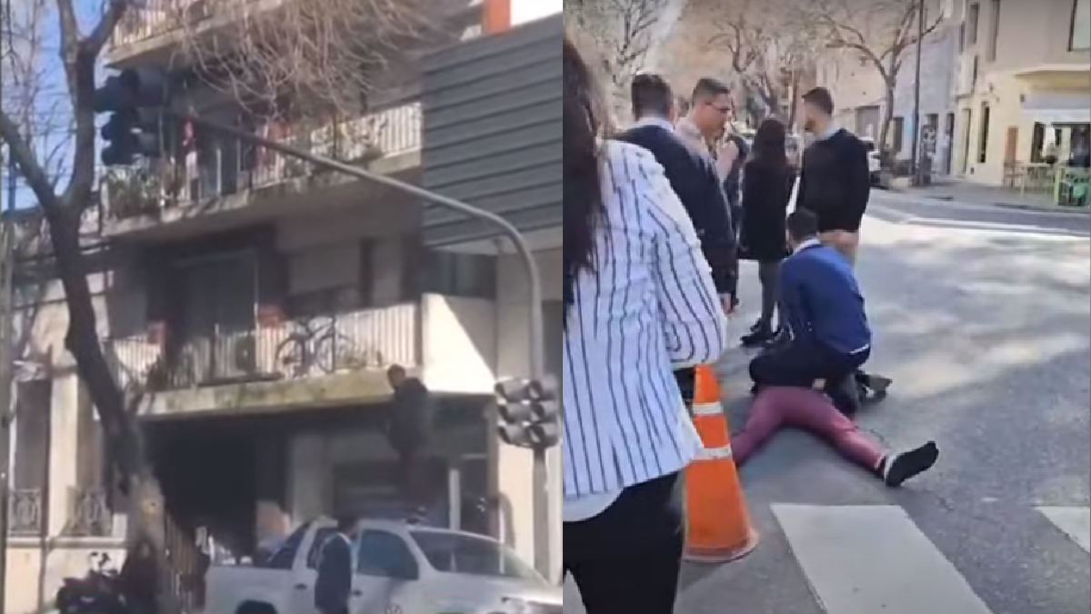 Detuvieron a un joven por destruir la camioneta de una concesionaria. (Foto: captura)