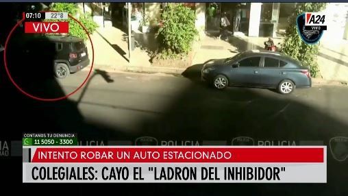 Cayó el ladrón del “inhibidor” que intentaba robar un auto en Colegiales