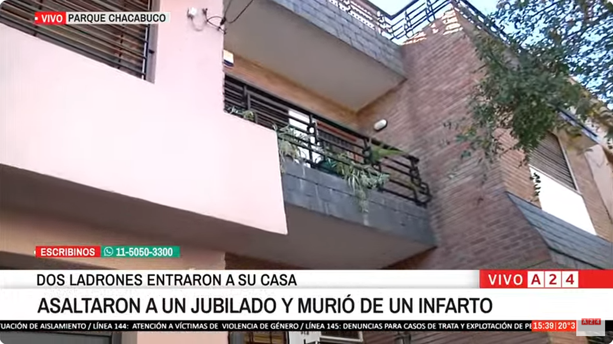 Un jubilado murió en medio de un robo en su casa. (Foto: YouTube).