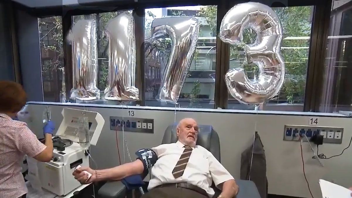 Luego de 60 años de donar sangre, el 