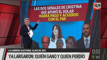 Cristina Fernández de Kirchner aceptó que hay un acuerdo en marcha con el FMI y que no habrá default (Foto: Captura TV) Cristina Fernández de Kirchner aceptó que hay un acuerdo en marcha con el FMI y que no habrá default (Foto: Captura TV)