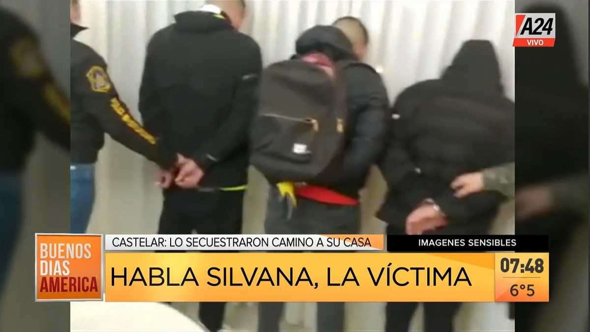 Cuatro ladrones fueron detenidos tras el violento asalto en Castelar (Foto: captura de TV).