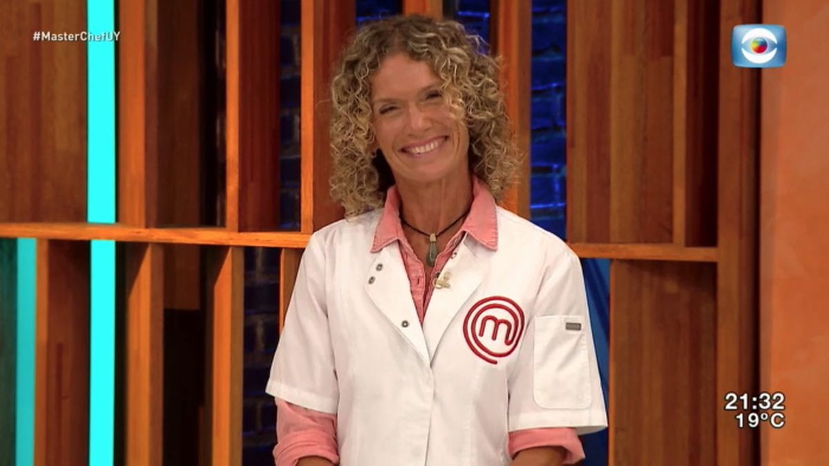 Maru Botana anoche en el debut de la tercera temporada de MasterChef Celebrity, en su versión uruguaya en Canal 10, donde fue jurado invitada.
