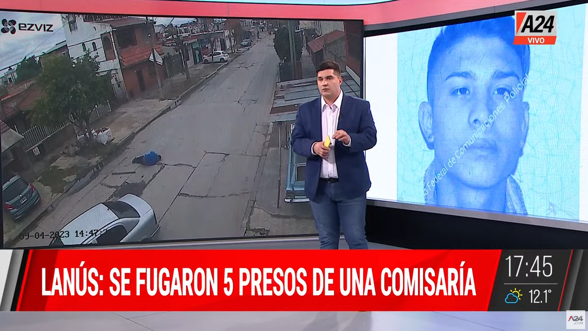 Se fugaron 5 presos de una comisaría en Lanús. (Captura)
