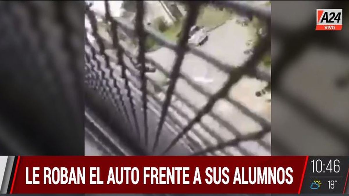 Quilmes: le roban a una maestra y la arrastran en el capot. (Captura de Tv)