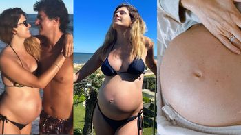 Isabel Macedo posó semidesnuda frente al espejo, a poco de dar a luz