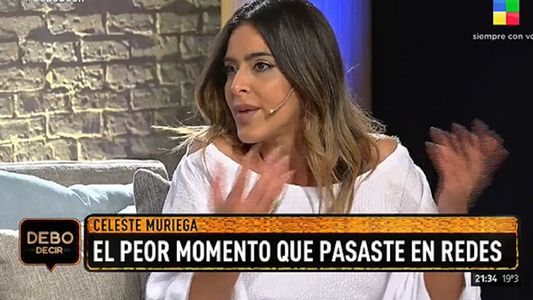 Celeste Muriega recordó el peor momento que pasó en redes