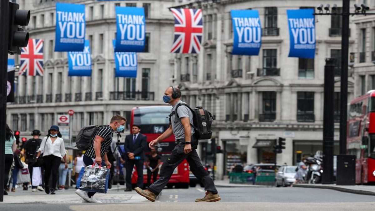 Calles de Londres con agradecimientos al servicio de Salud por la lucha contra el coronavirus (Foto: archivo).