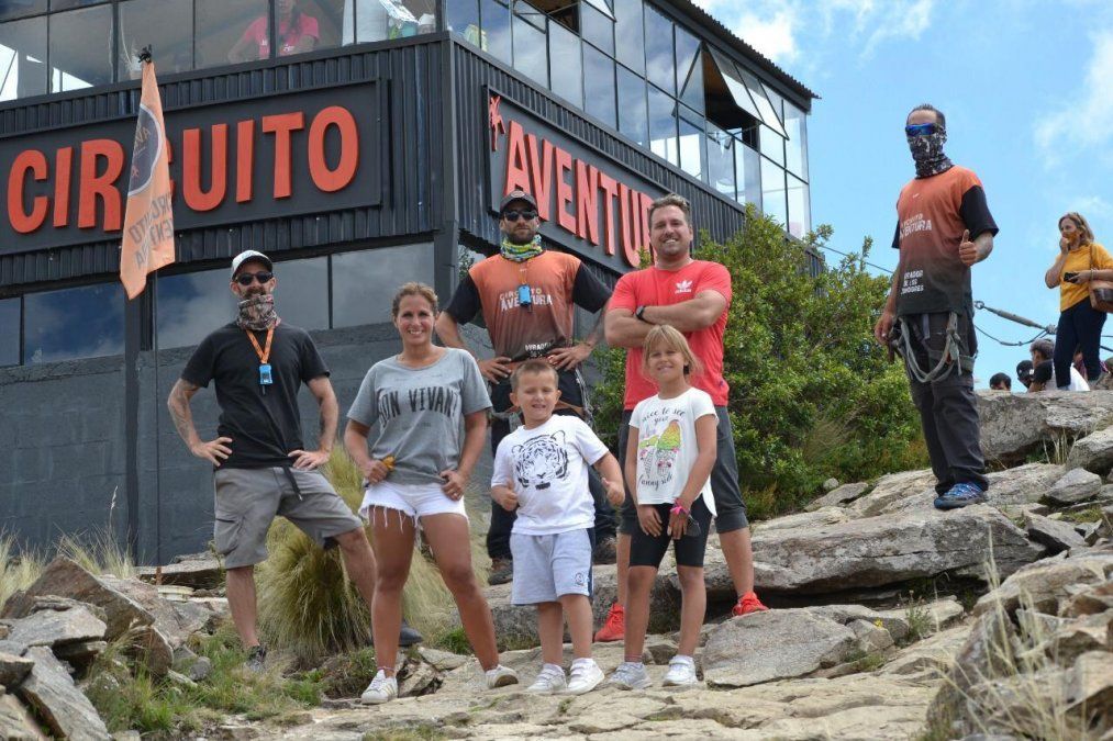 La familia de Fernanda Vives, a 2500 metros de altura