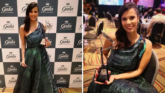 Eva Rodríguez de América TV recibe distinción en la Argentina