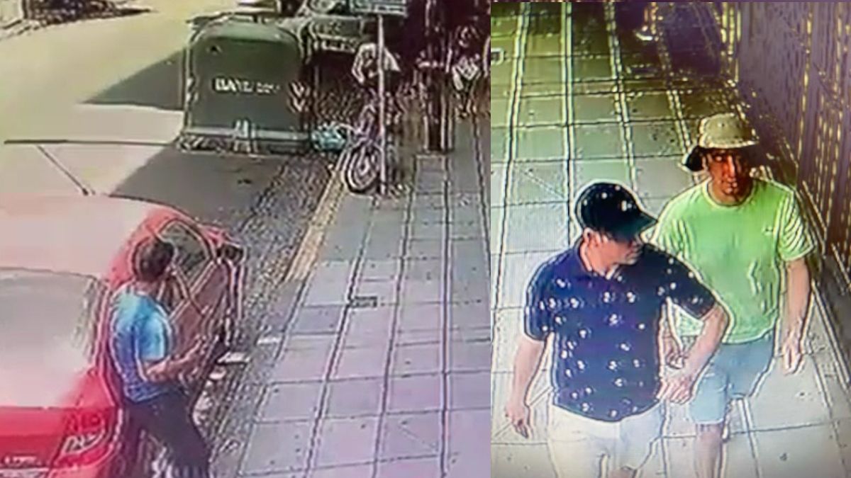 Los ladrones de Once actuaron a cara descubierta y a plena luz del día (Foto: captura video).