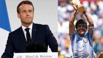 Emmanuel Macron, el presidente de Francia, le escribió una sentida carta a Maradona: “Diego se queda”