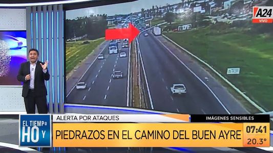 Alerta por el ataque a piedrazos en la au. Camino del Buen Ayre