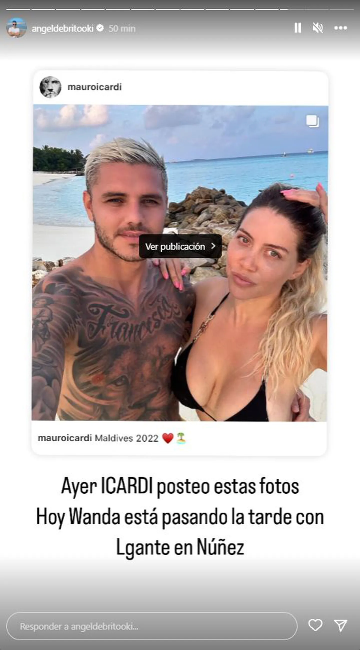 El lugar secreto que eligieron ayer por la tarde Wanda Nara y L-Gante para  el reencuentro y la pasión