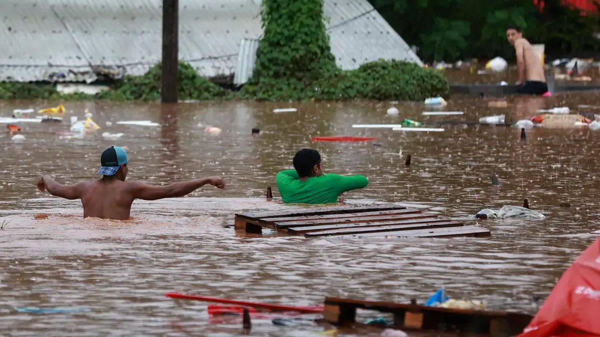 Las lluvias no cesan desde el lunes y causaron la peor inundación desde 1941 en Río Grande do Sul (Foto: gentileza Agencia Brasil).