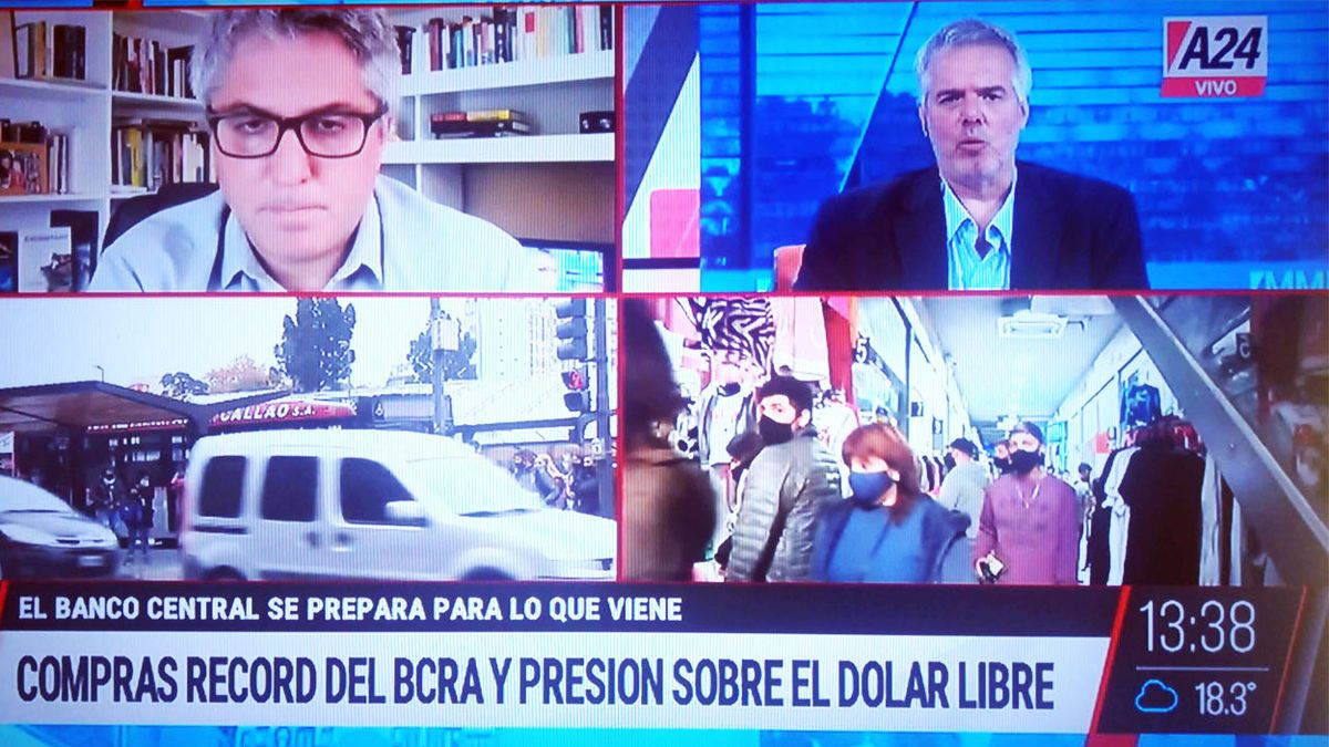 El Banco Central compró divisas y aumento sus reservas para esperar el tramo electoral de este 2021 (Foto: Captura de TV)