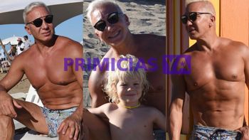 Tras confirmar su separación, Flavio Mendoza disfruta de la playa en Pinamar con su hijo
