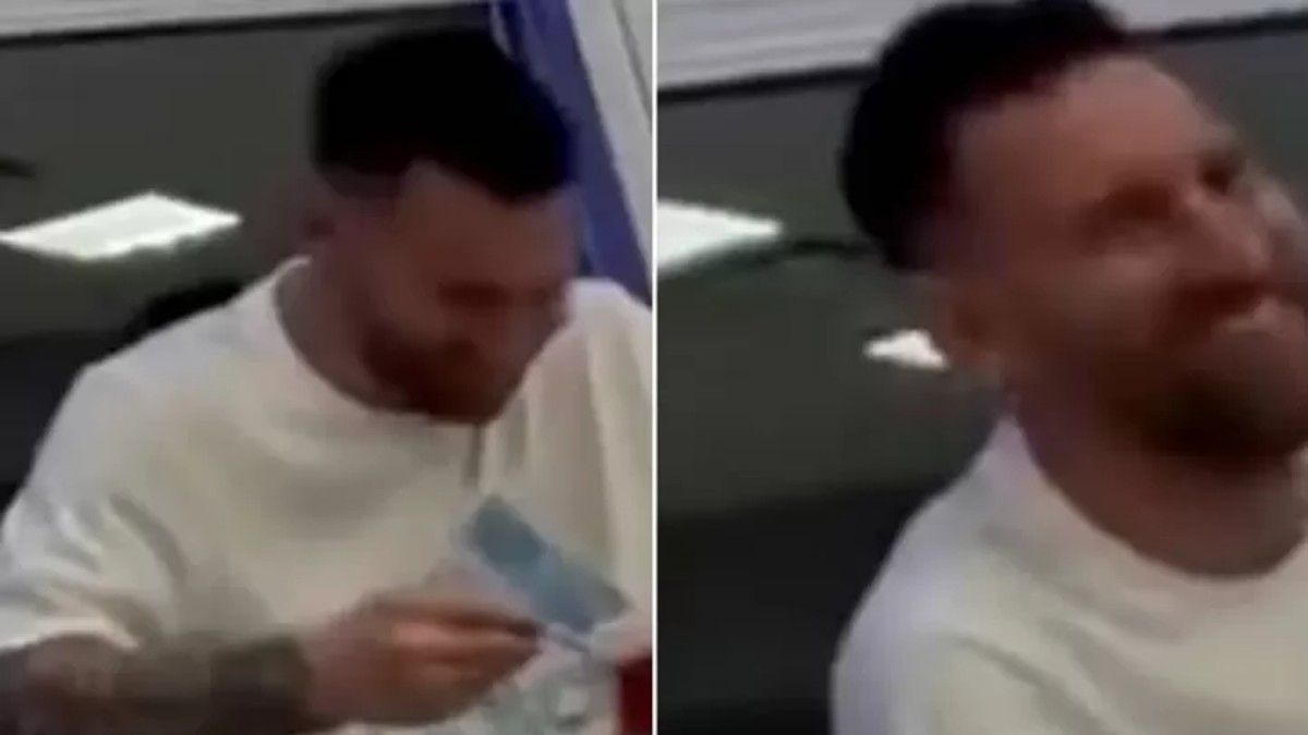 Lionel Messi fue protagonista de un momento muy divertido en la previa del partido contra Panamá. (Foto: Captura video)&nbsp; &nbsp;
