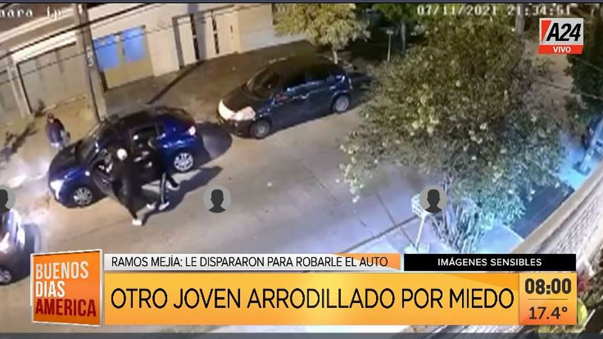 Ramos Mejía: así le dispararon a una mujer para robarle el auto. (Captura de Tv)