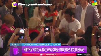 Mirtha Legrand a Nico Vázquez: Sos un ejemplo