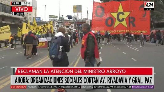 Cortes y movilizaciones de organizaciones sociales en la Ciudad y en el conurbano