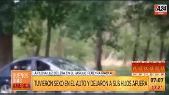 Parque Pereyra Iraola: abandonaron a sus hijos para tener sexo. (Captura de Tv)