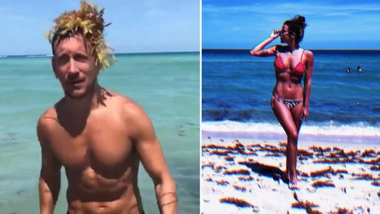 Gimena Accardi y Nico Vázquez en problemas en las playas de Miami