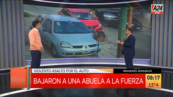 Así le roban a una jubilada y su hija en Villa Madero. (Captura de Tv) Así le roban a una jubilada y su hija en Villa Madero. (Captura de Tv)