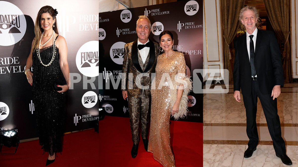 Elba Marcovecchio, Marley, Andrea Figerio, Facundo Arana, en la gala de Fundaleu.
