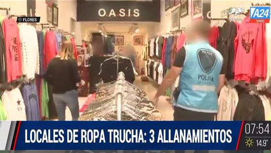 Flores: así se clausuraron comercios que vendía ropa trucha