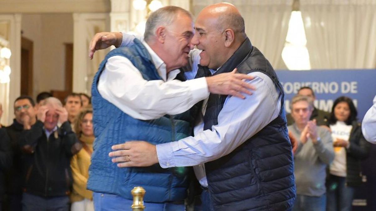 Manzur y Jaldo celebran el triunfo del oficialismo en Tucumán (Foto: Juan Manzur Twitter).