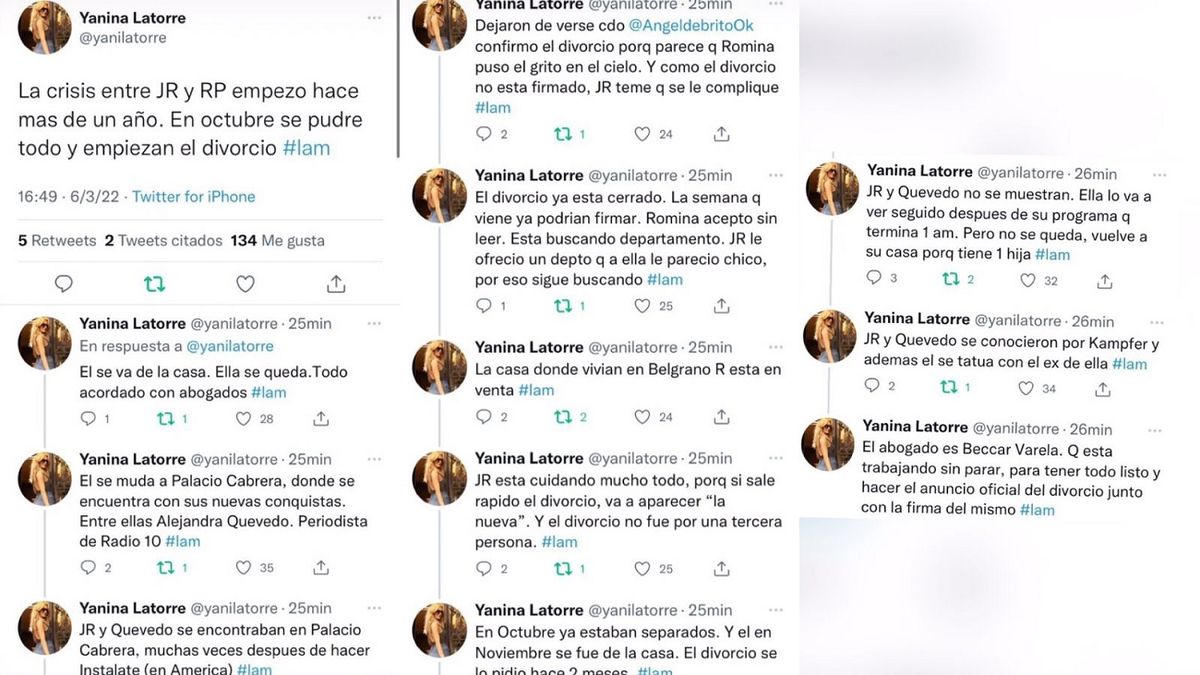 Yanina Latorre reveló quién es la nueva novia de Jorge Rial