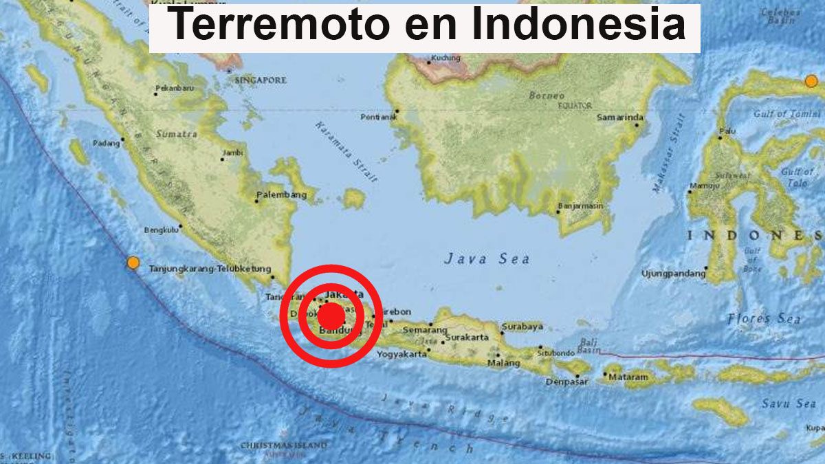 El epicentro del terremoto fue en el sector occidental de la isla de Java (Foto: Tele Trader)