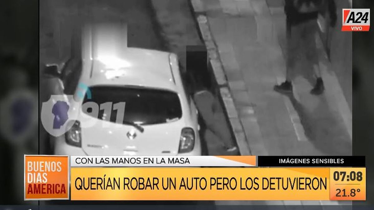 Córdoba: así una pareja de simuladores intentó robar un auto. (Captura de Tv)