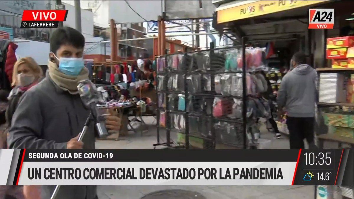 Las estrategias de los comerciantes para seguir vigentes a pesar de las restricciones y el colapso económico. (Captura de Tv)