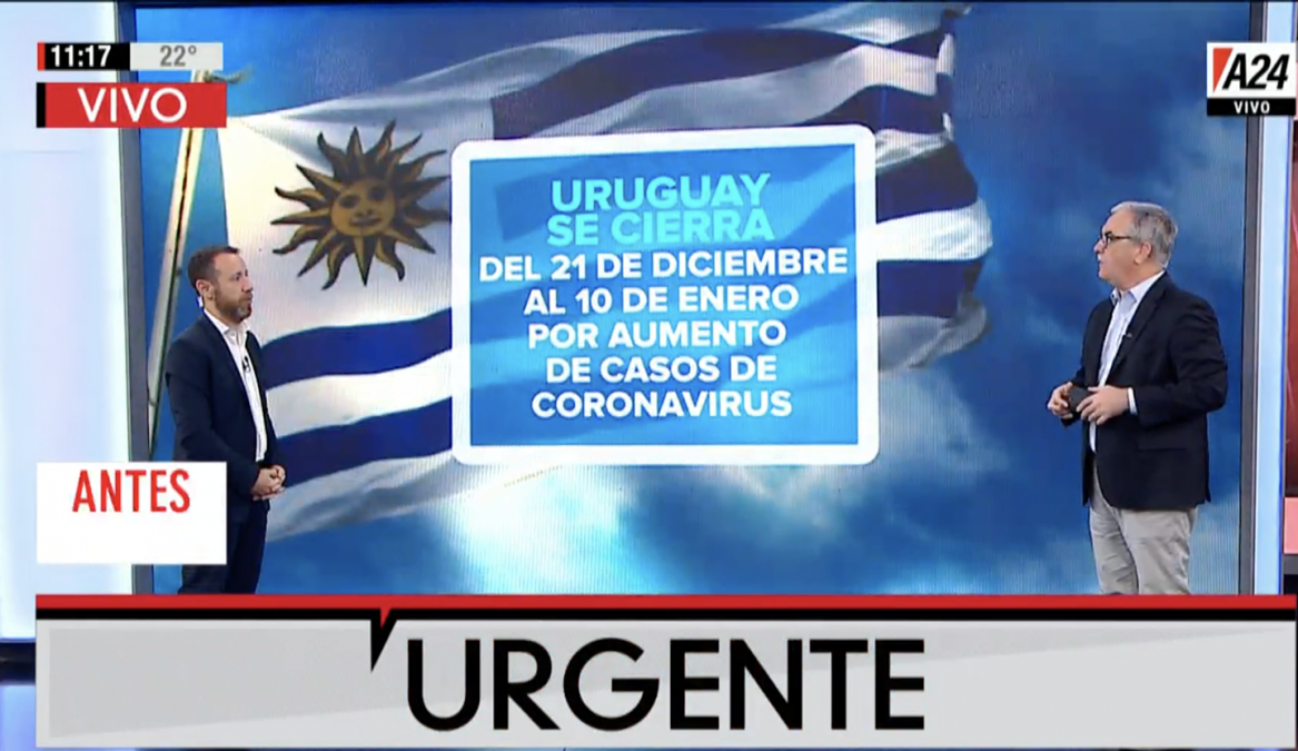 Uruguay colocará militares en las fronteras para evitar el ingreso de turistas desde Argentina y Brasil