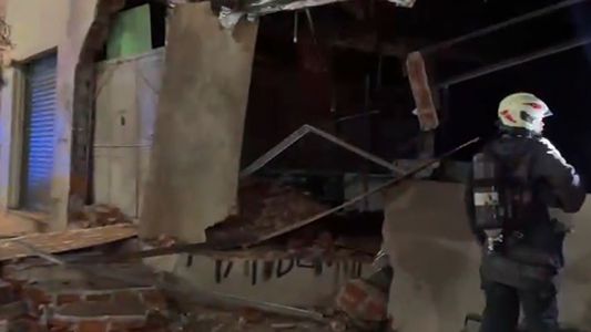 Video: así fue el terrible derrumbe de una obra en construcción en Núñez