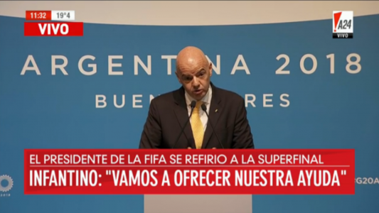 Infantino ratificó a España como sede de la Superfinal: Se jugará en Madrid, que es también un poquito Sudamérica