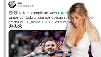 El PSG pagó 50 millones por Mauro Icardi y Wanda Nara brindó de forma austera y particular