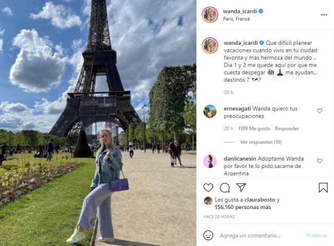 La consulta de Wanda Nara a sus seguidores para decidir el destino de sus vacaciones. 
