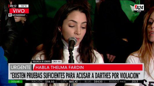 Thelma Fardin: “Existen pruebas suficientes para acusar a Darthés por violación”