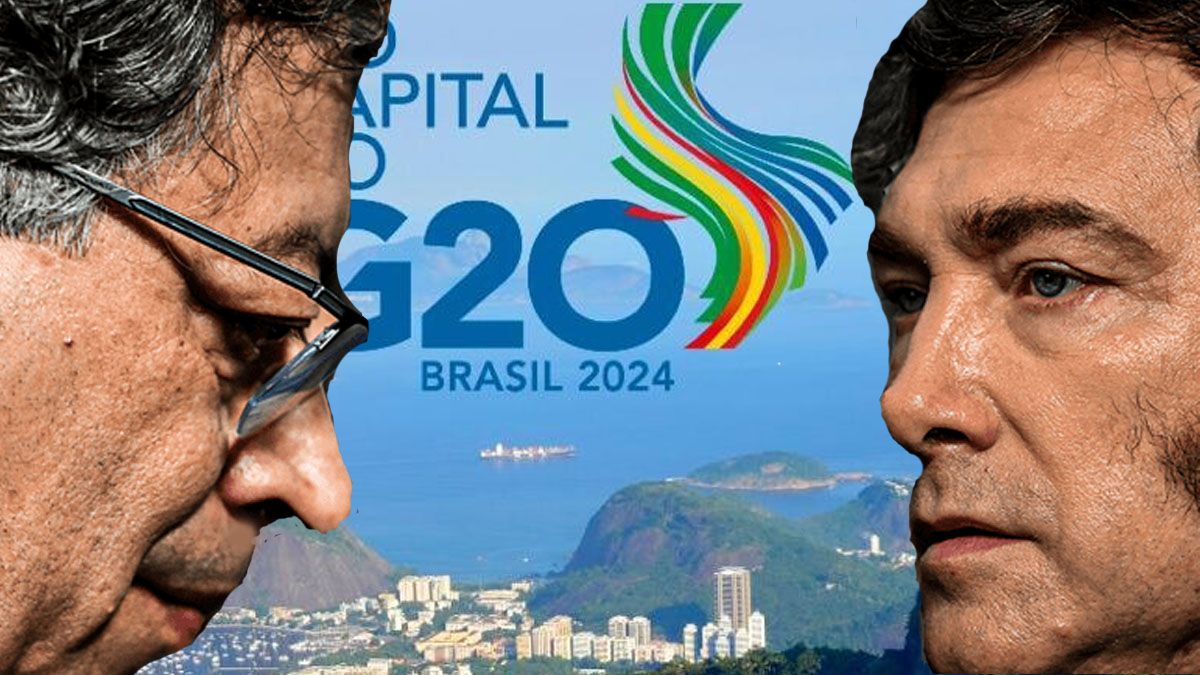 Petro dice que se enfrentó a Milei en el G20 pero ese debate quedó oculto. (foto: A24.com)